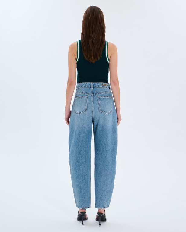 Jean Barrel Jean barrel en coton bleu ZAPA