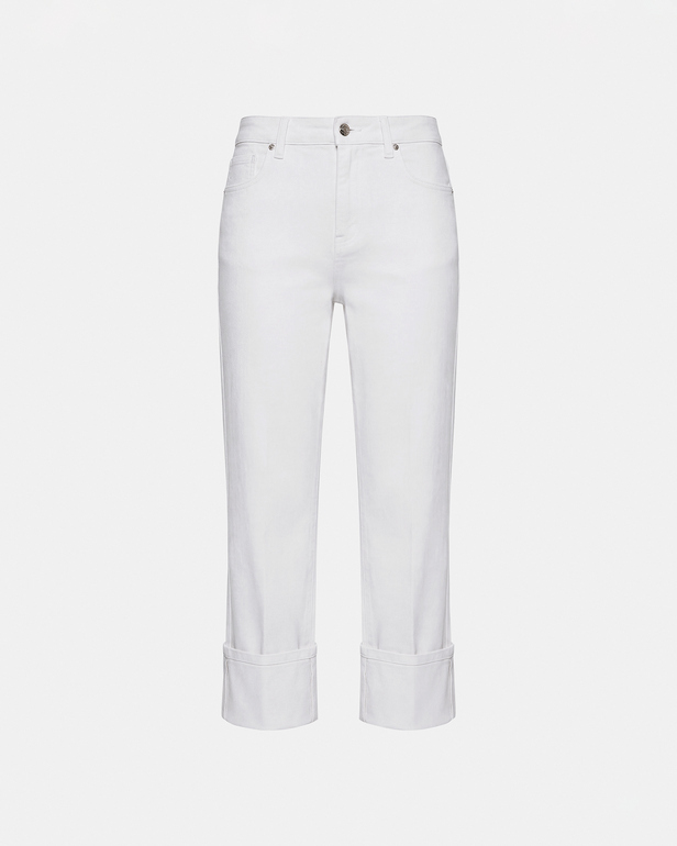 Jean Popus Jean droit en coton blanc ZAPA