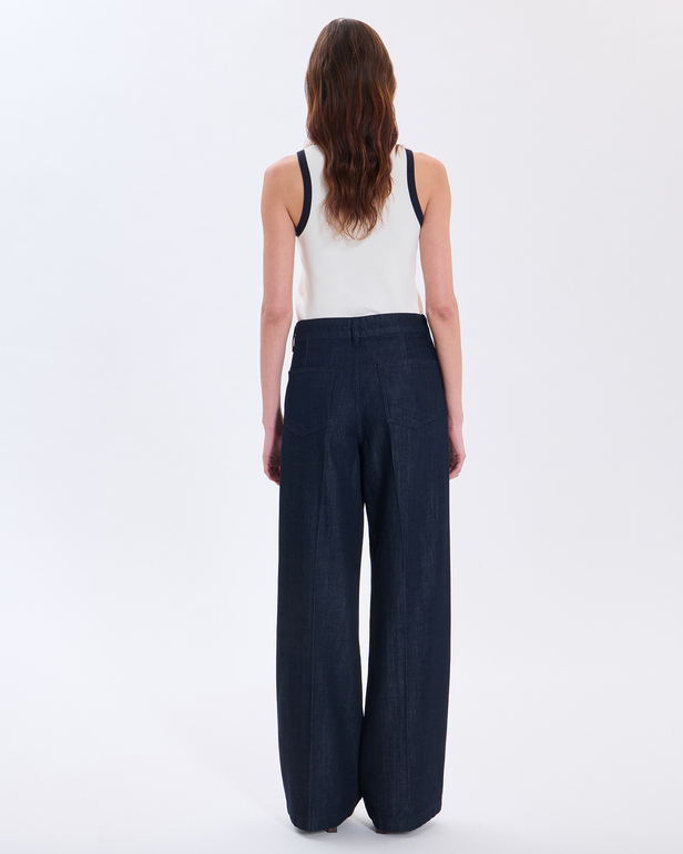 Pantalon Prince Pantalon en coton bleu brut ZAPA