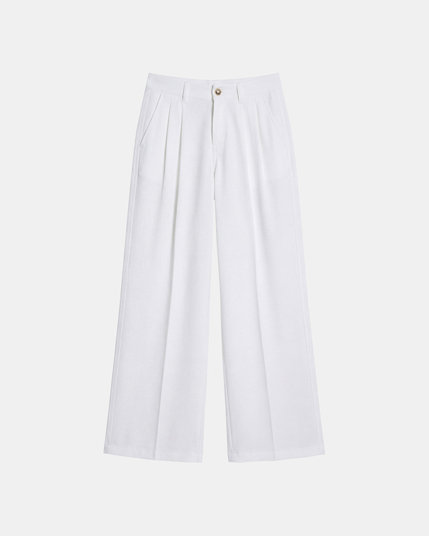 Pantalon Prince Pantalon en coton blanc ZAPA