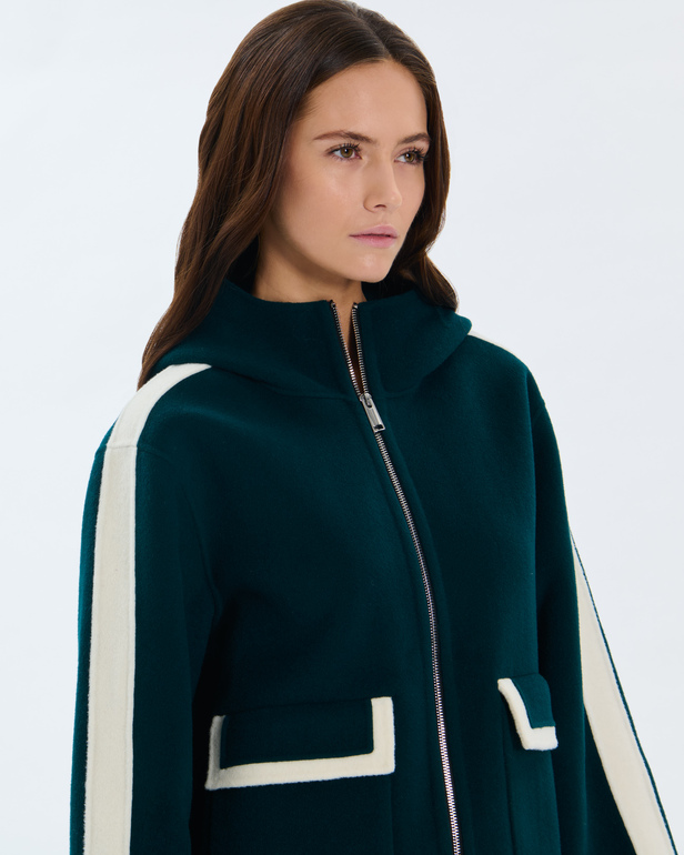 Manteau Marja Manteau en laine vert fonc&eacute; ZAPA