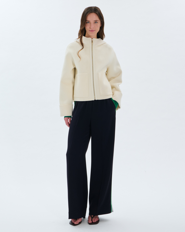 Manteau Marjy Manteau en laine &eacute;cru ZAPA