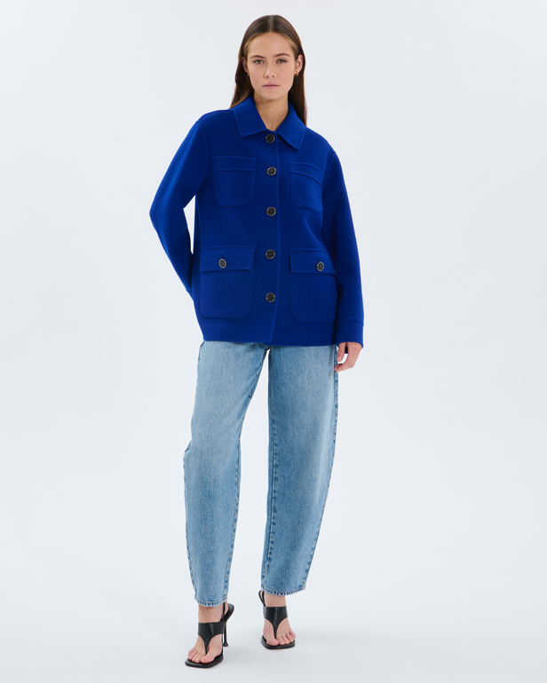 Manteau Madeline Manteau en laine bleu roi ZAPA