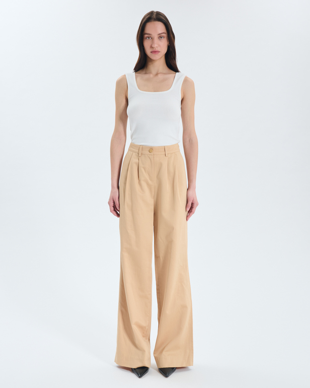Pantalon Princesse Pantalon en coton bio sable ZAPA