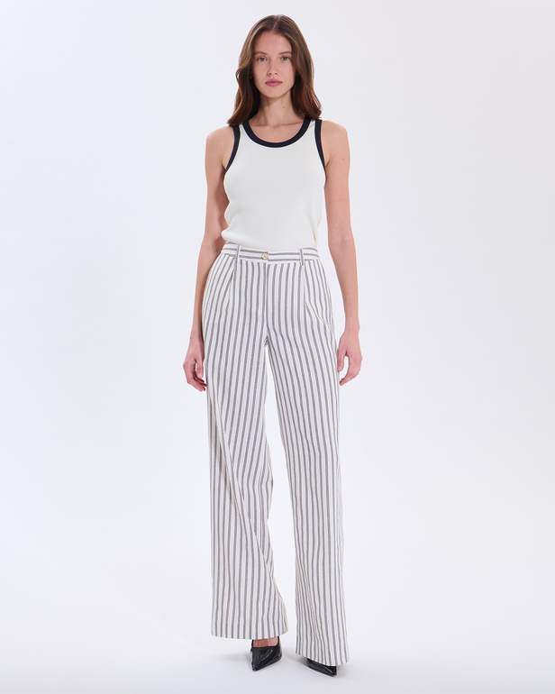 Pantalon Pleyel Pantalon en coton &eacute;cru ZAPA