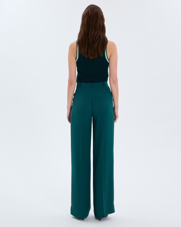 Pantalon Pleyel Pantalon &agrave; pinces vert ZAPA