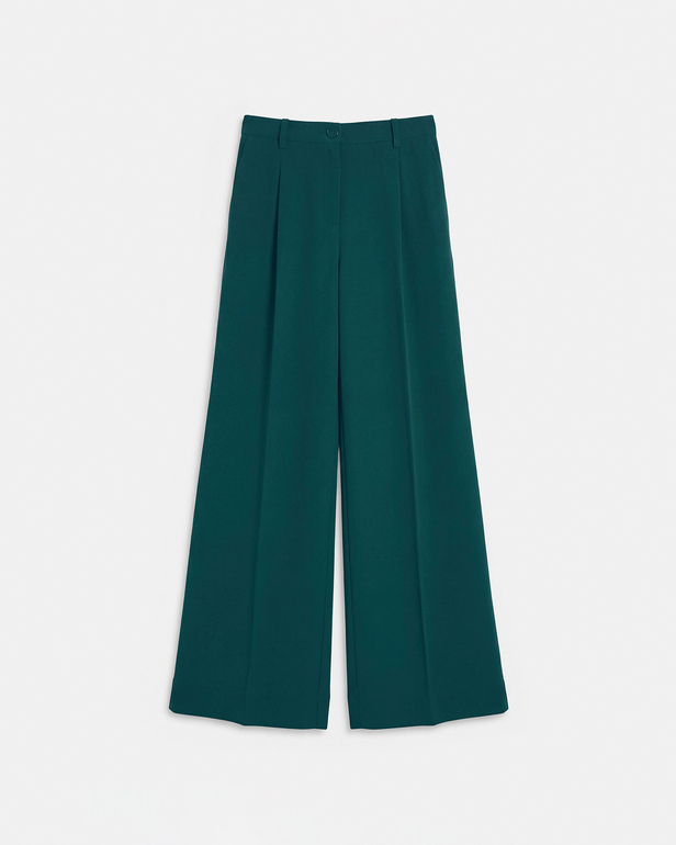Pantalon Pleyel Pantalon &agrave; pinces vert ZAPA