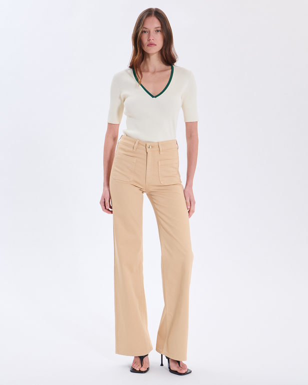 Pull Naouel Pull en viscose &eacute;cru ZAPA