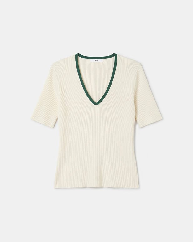Pull Naouel Pull en viscose &eacute;cru ZAPA