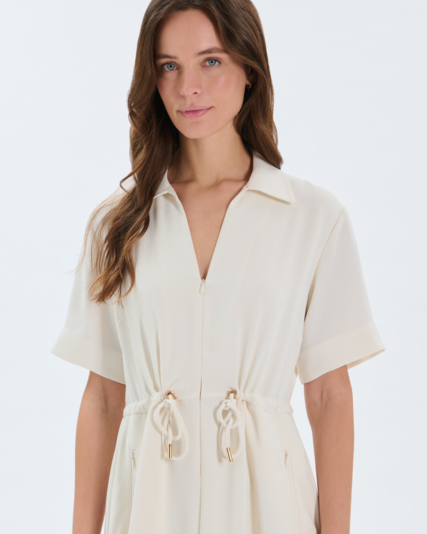 Robe Rebel Robe avec cordon &eacute;cru ZAPA