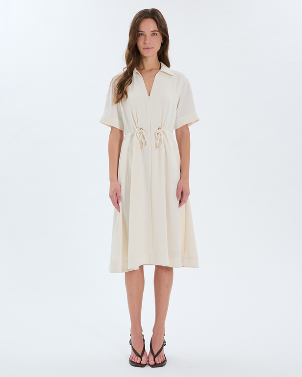 Robe Rebel Robe avec cordon &eacute;cru ZAPA