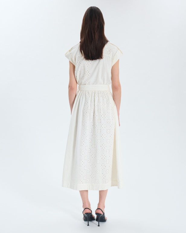 Robe Riyad Robe en coton &eacute;cru ZAPA
