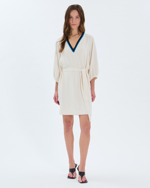 Robe Rali Robe courte &eacute;cru ZAPA