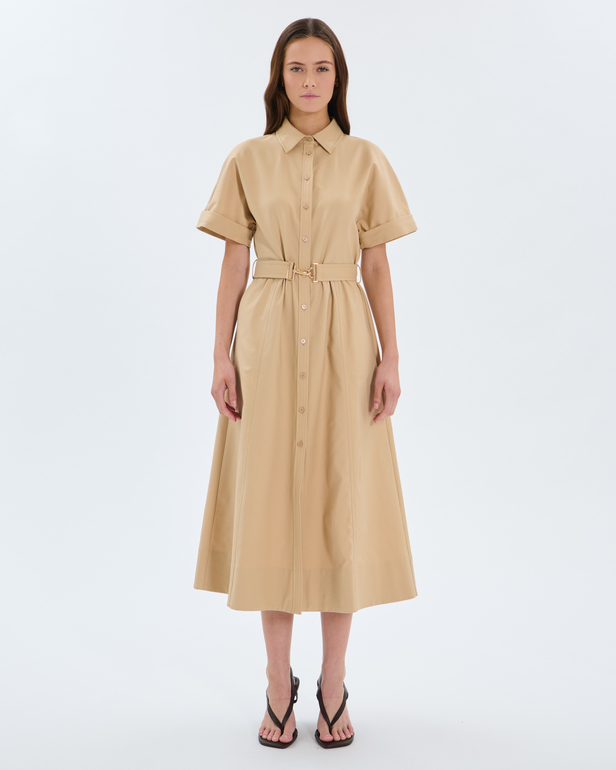 Robe Ralizee Robe saharienne en coton sable ZAPA