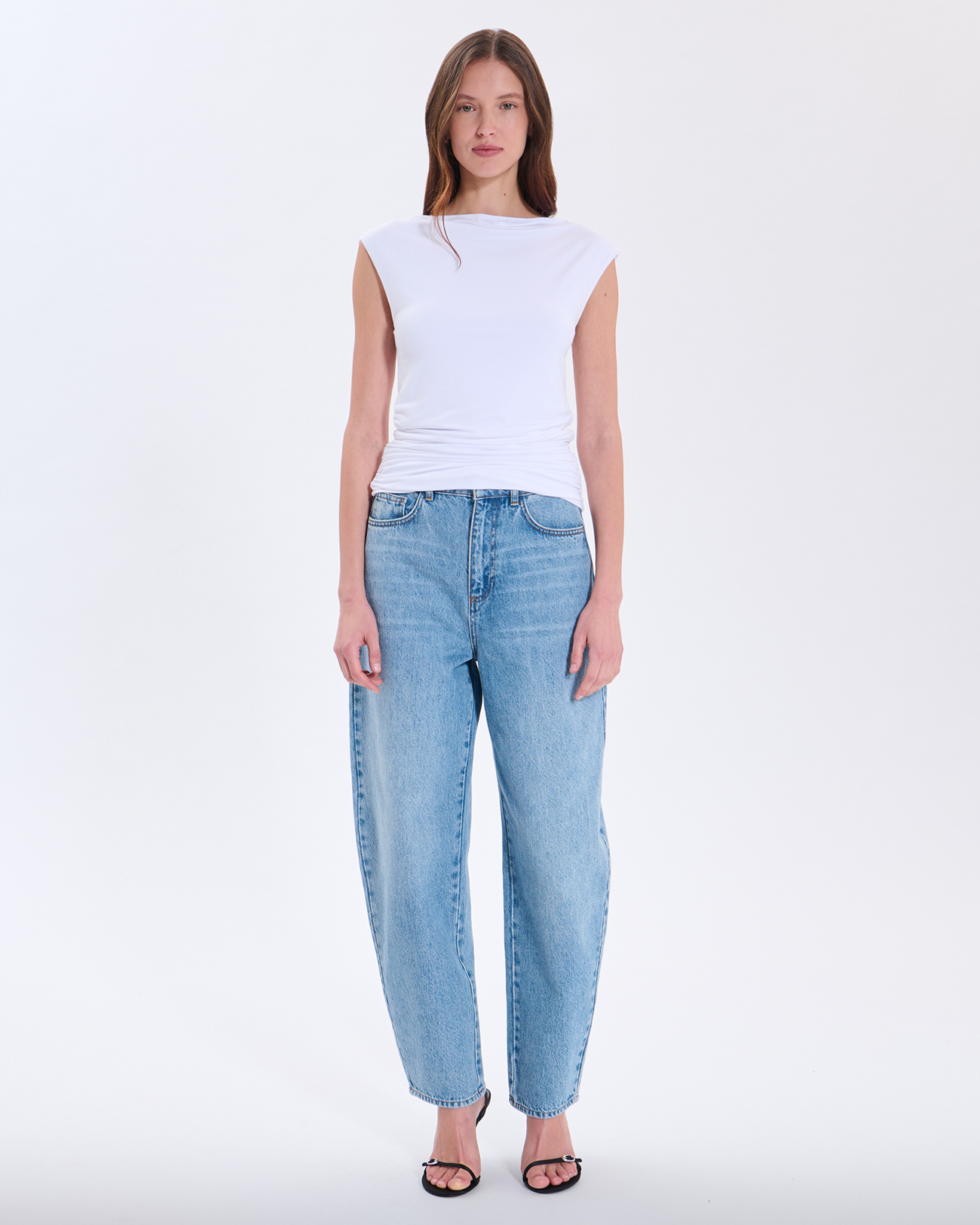 Top Teodora Top en viscose &eacute;cru ZAPA