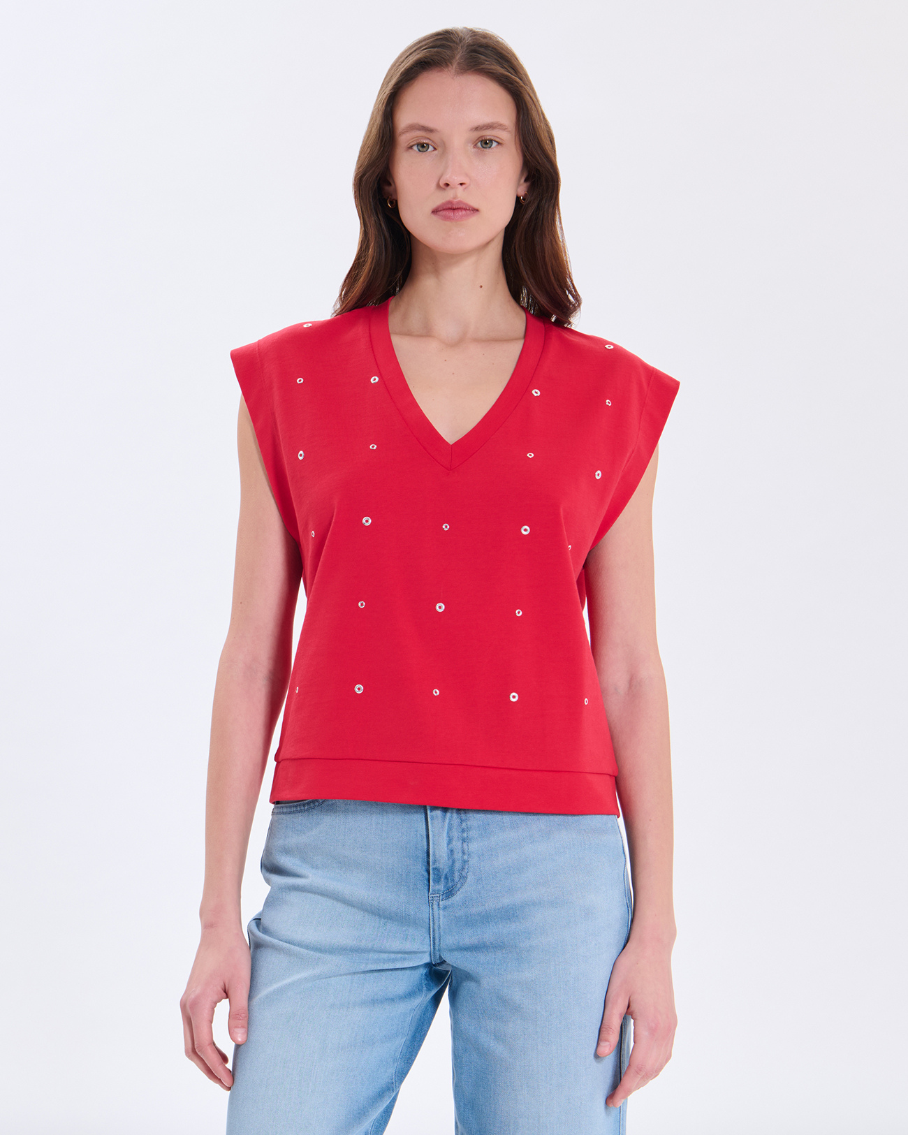 Top Trisha Top en coton framboise ZAPA
