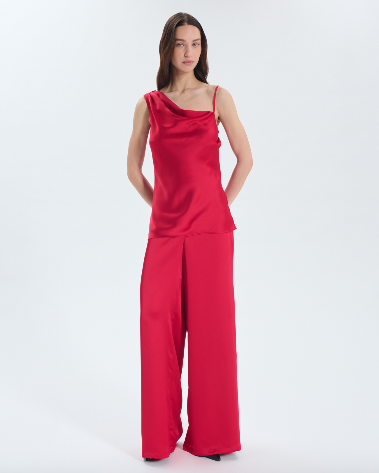 Top Tia Top asym&eacute;trique satin ZAPA