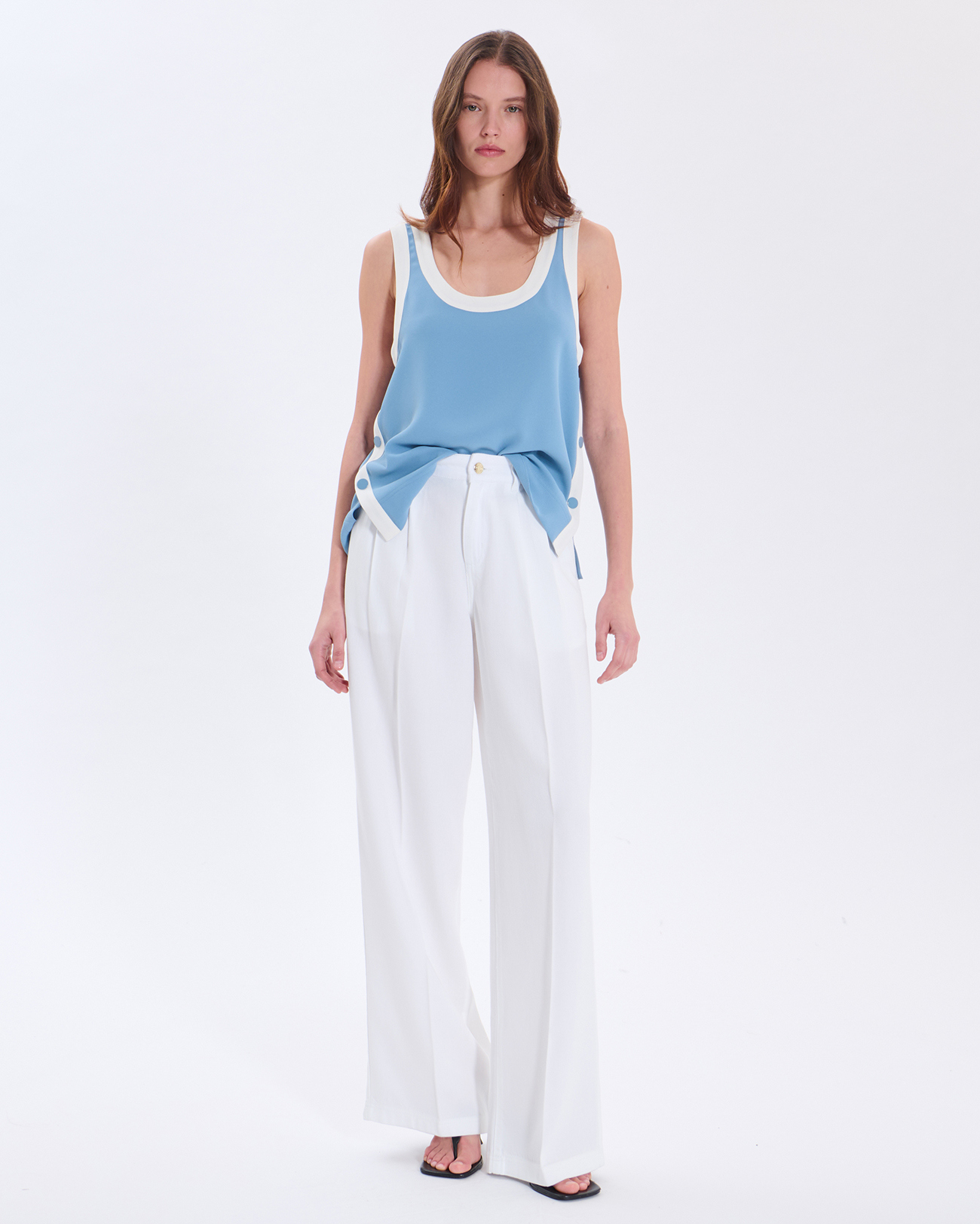 Top True Top bleu denim ZAPA