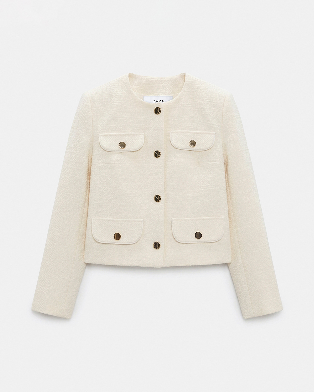 Veste Valsa Veste en tweed &eacute;cru ZAPA