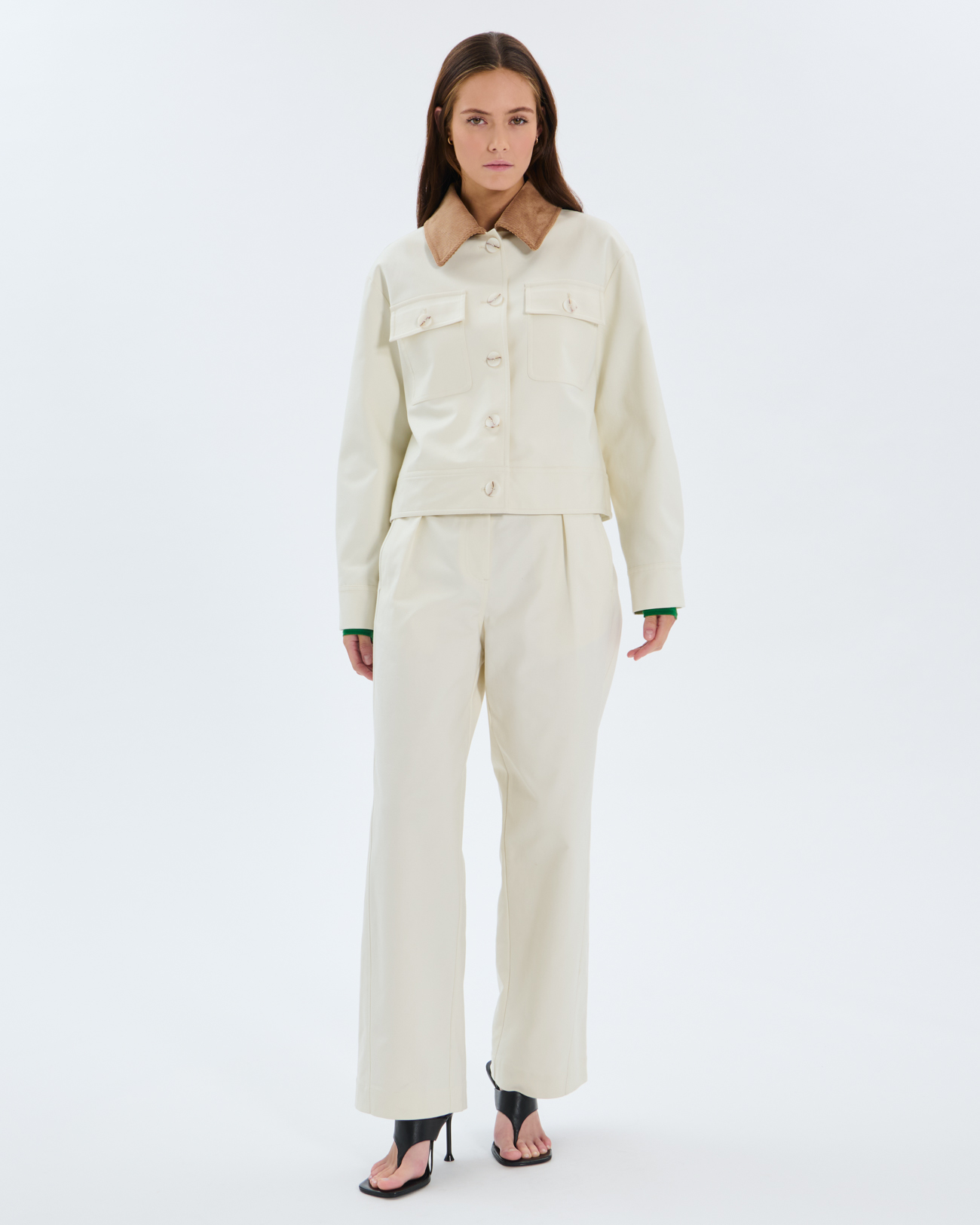 Veste Vero Veste en coton &eacute;cru ZAPA