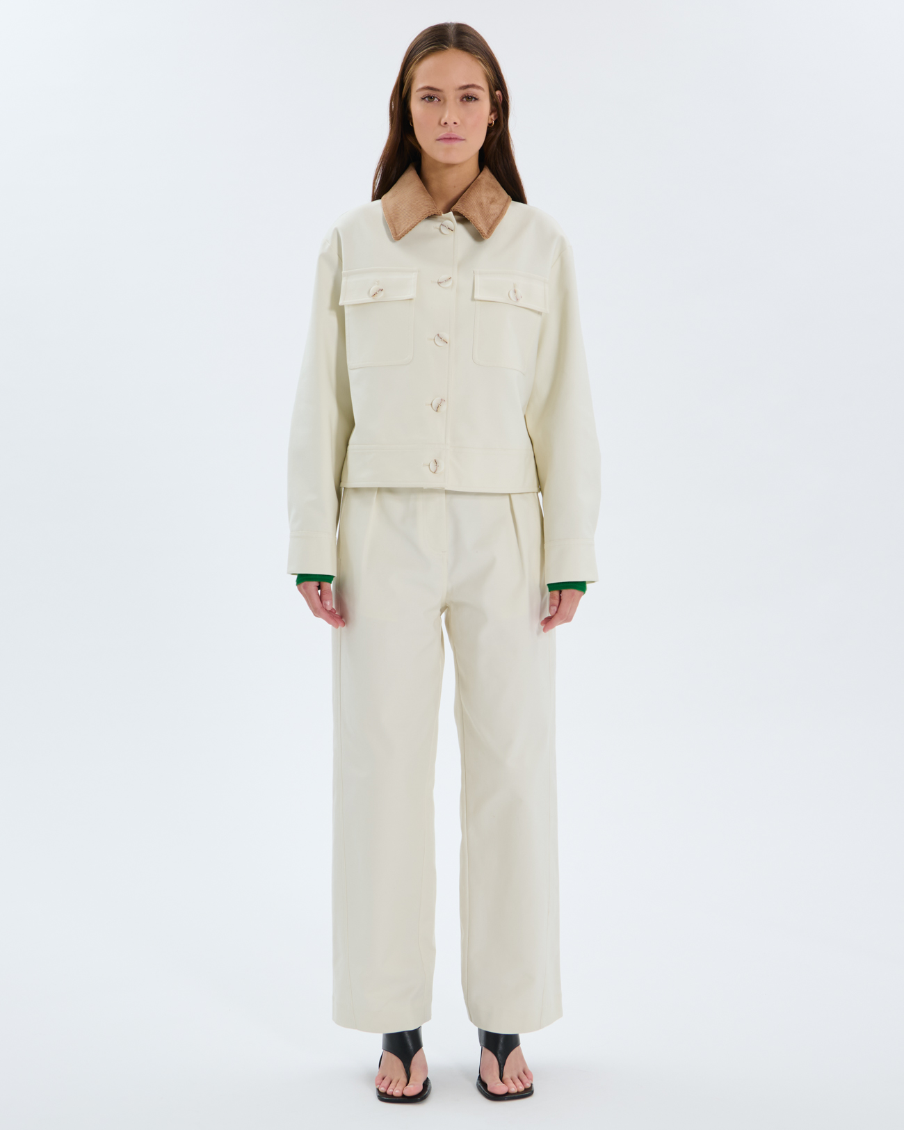 Veste Vero Veste en coton &eacute;cru ZAPA