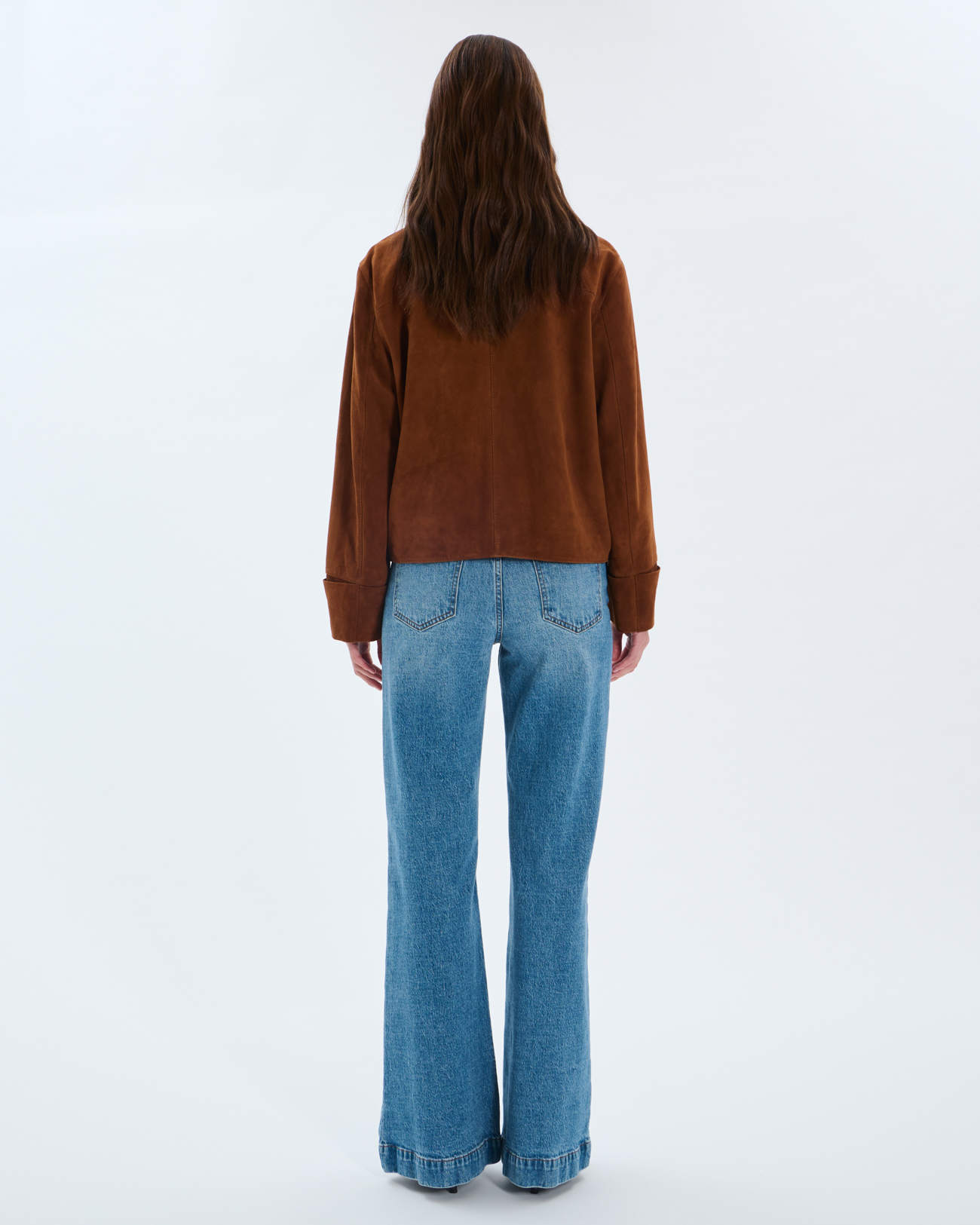 Veste Vita Veste en cuir de ch&egrave;vre acajou ZAPA
