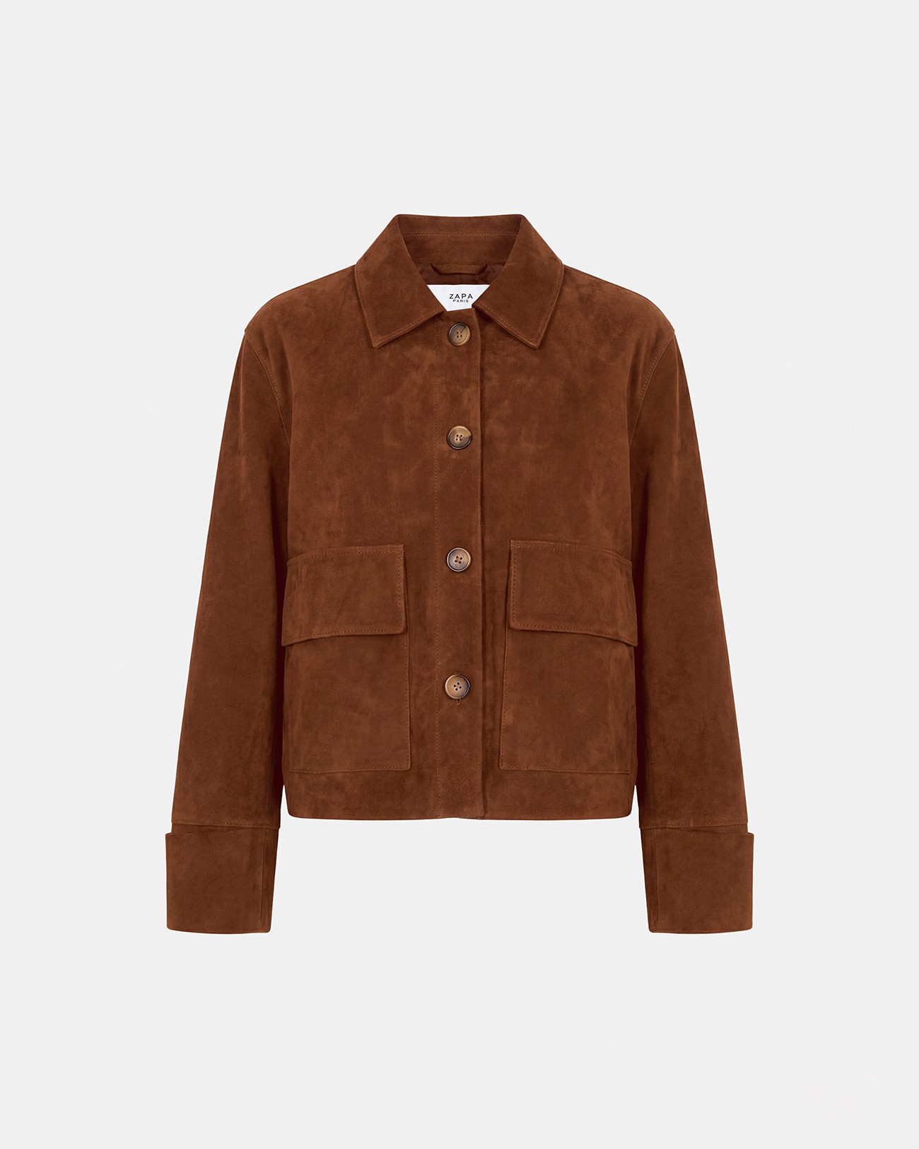 Veste Vita Veste en cuir de ch&egrave;vre acajou ZAPA