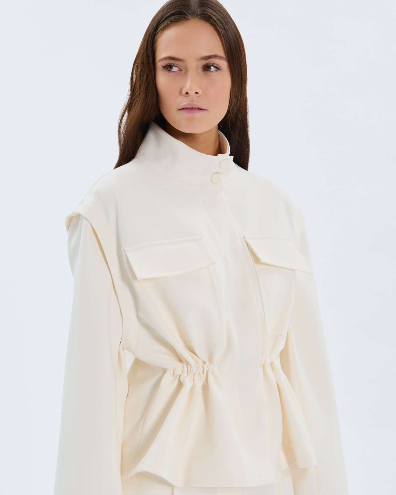 Veste Vahita Veste &agrave; manches amovibles &eacute;cru ZAPA