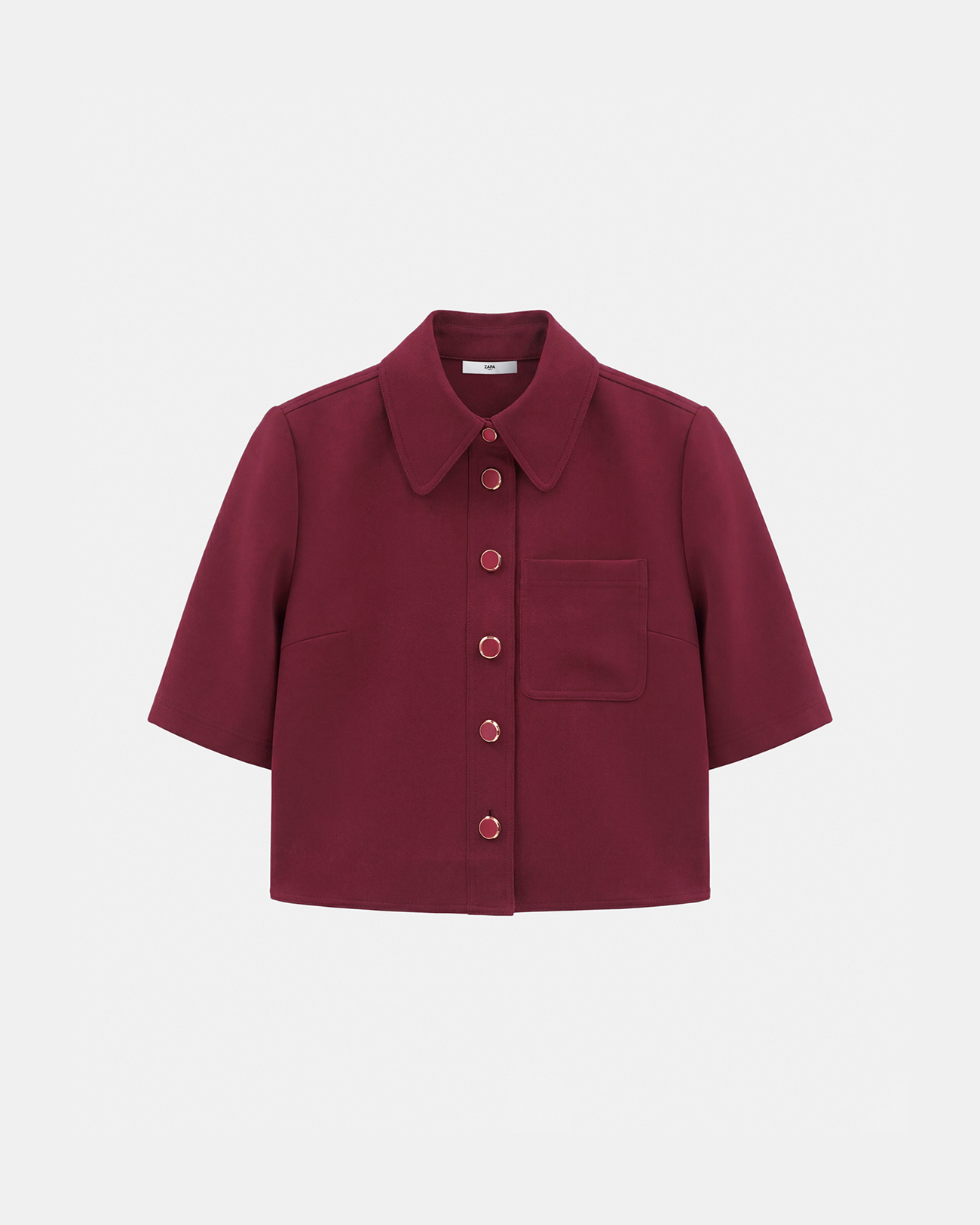 Chemise Celina Chemise courte lie de vin ZAPA