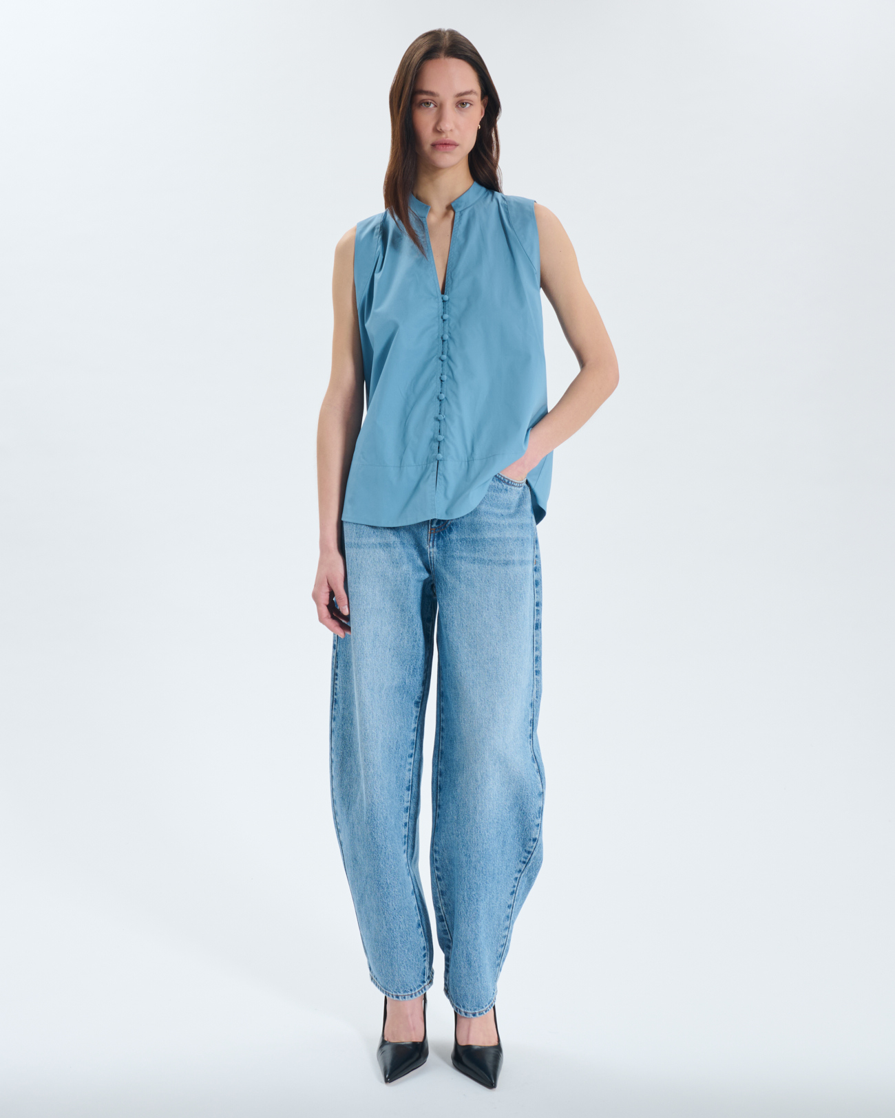 Top Taliana Top sans manches en coton ZAPA