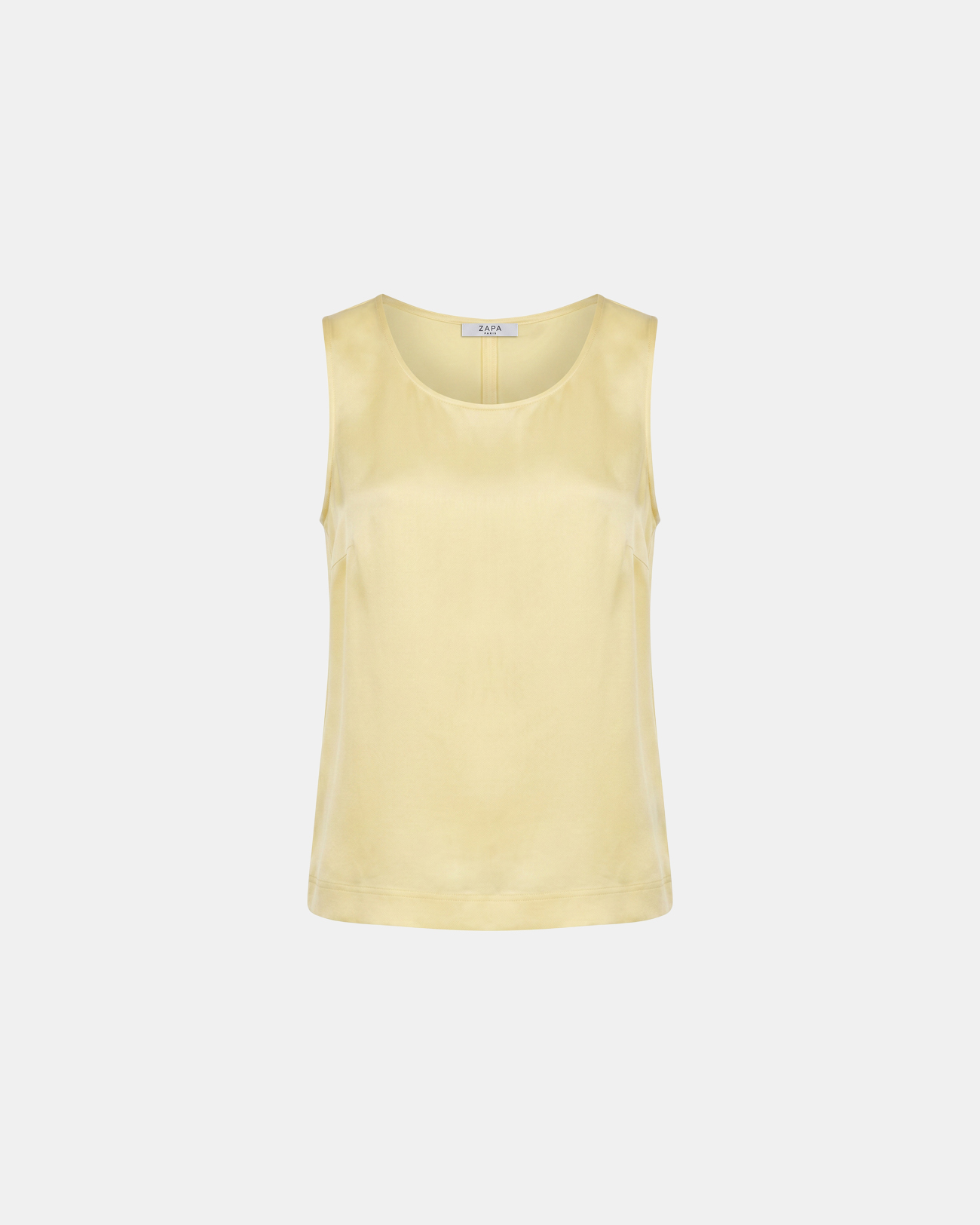 Top Toy Top en viscose satin&eacute; sans manches mimosa ZAPA
