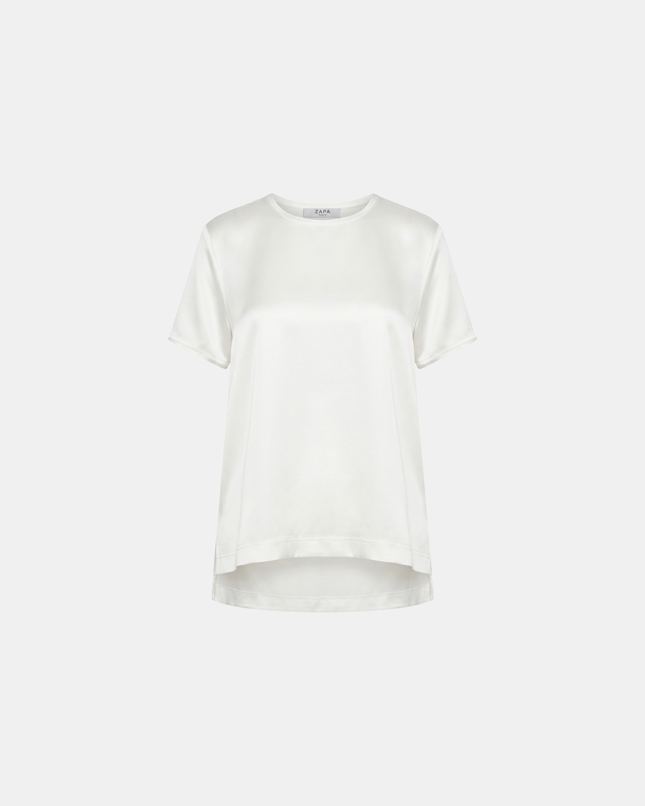Top Touma Top en viscose satin&eacute; &eacute;cru ZAPA