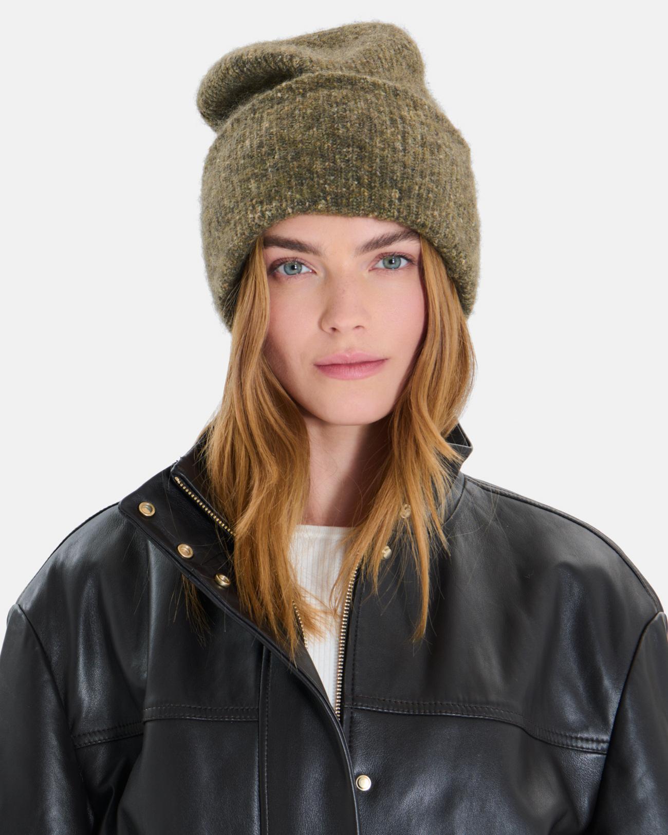 Bonnet Babe Bonnet en laine kaki ZAPA