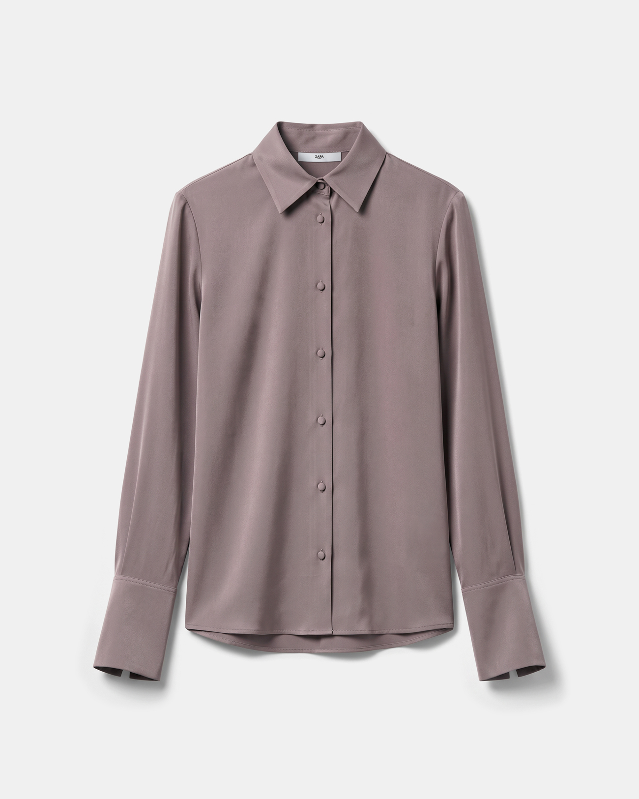 Chemise Calvyn Chemise en soie &agrave; manches longues brume ZAPA
