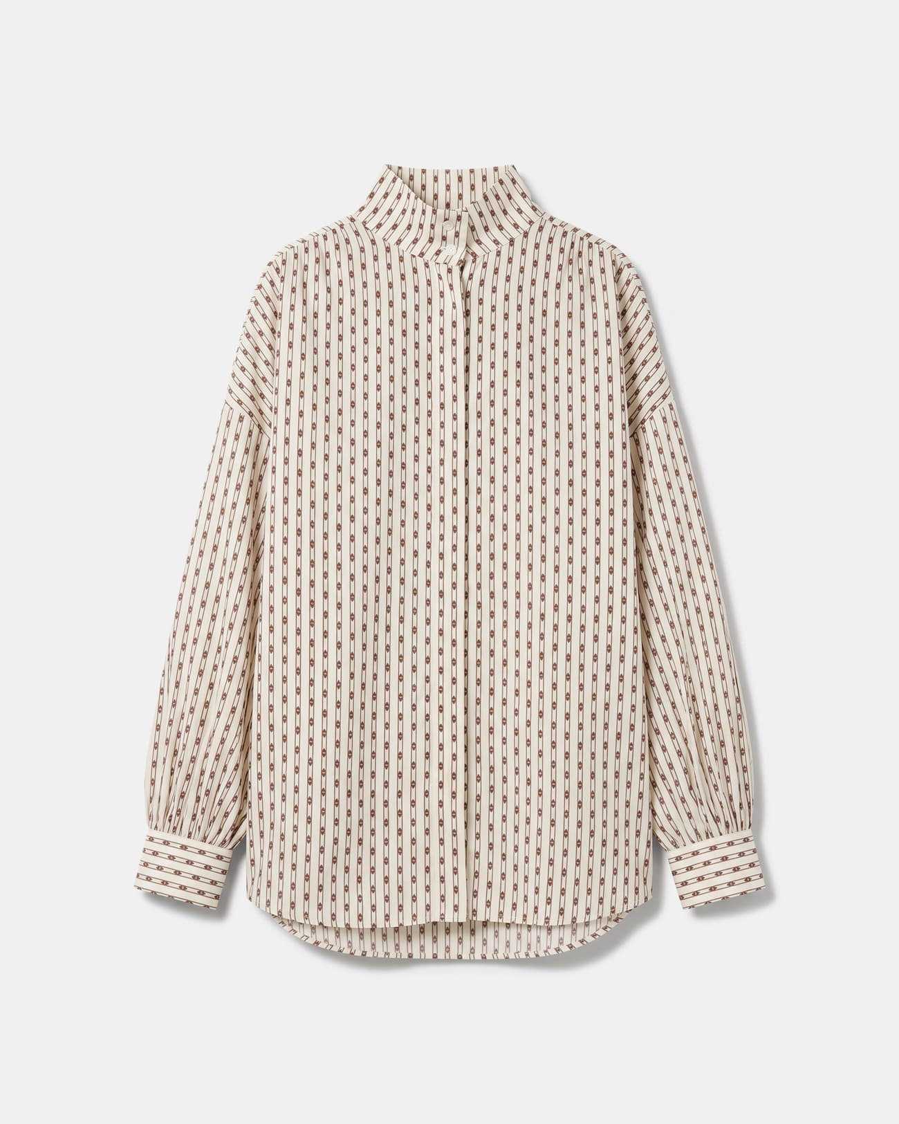 Chemise Clyde Chemise fluide imprim&eacute; g&eacute;om&eacute;trique beige ZAPA