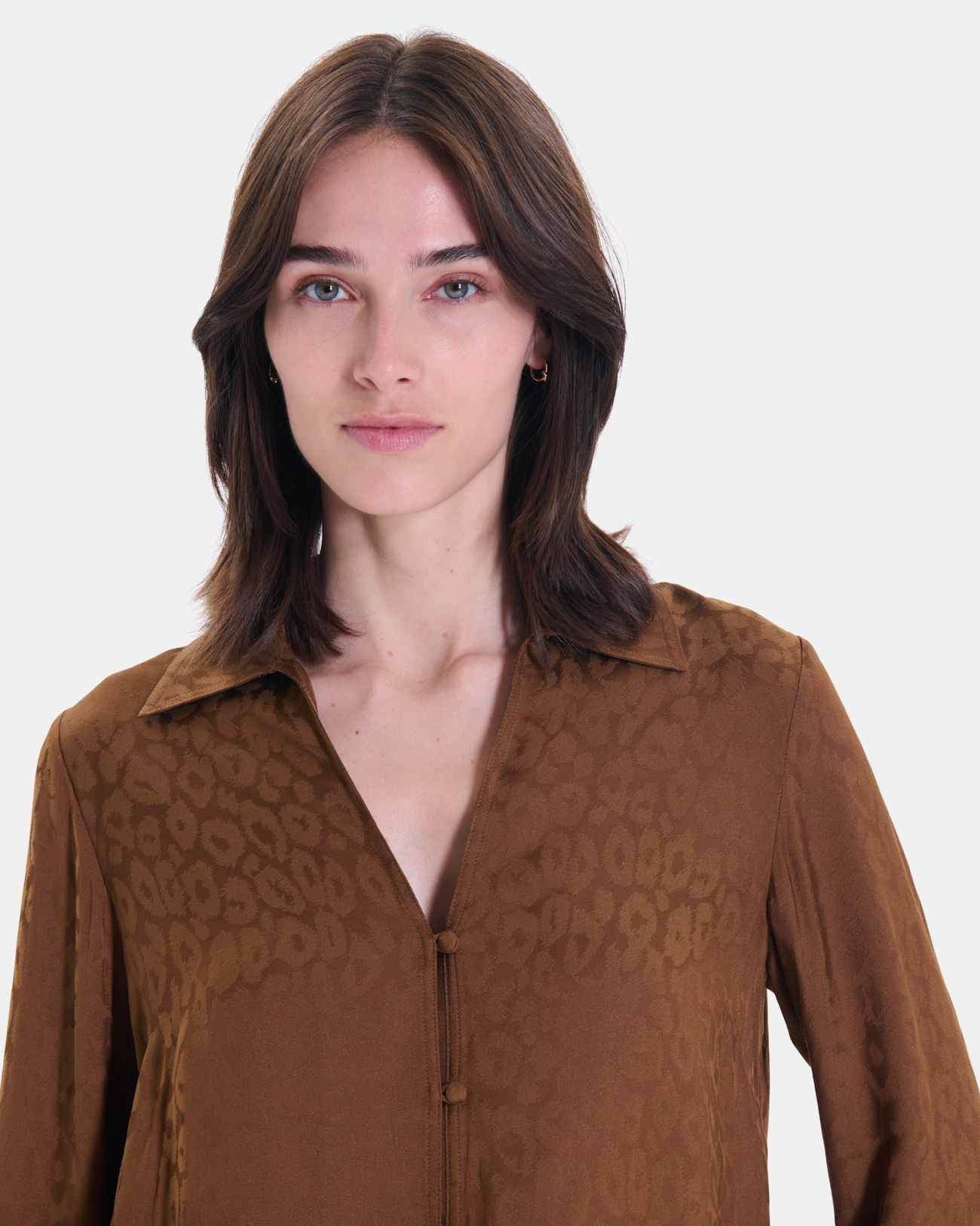 Chemise Carma Chemise droite tabac &agrave; col classique ZAPA