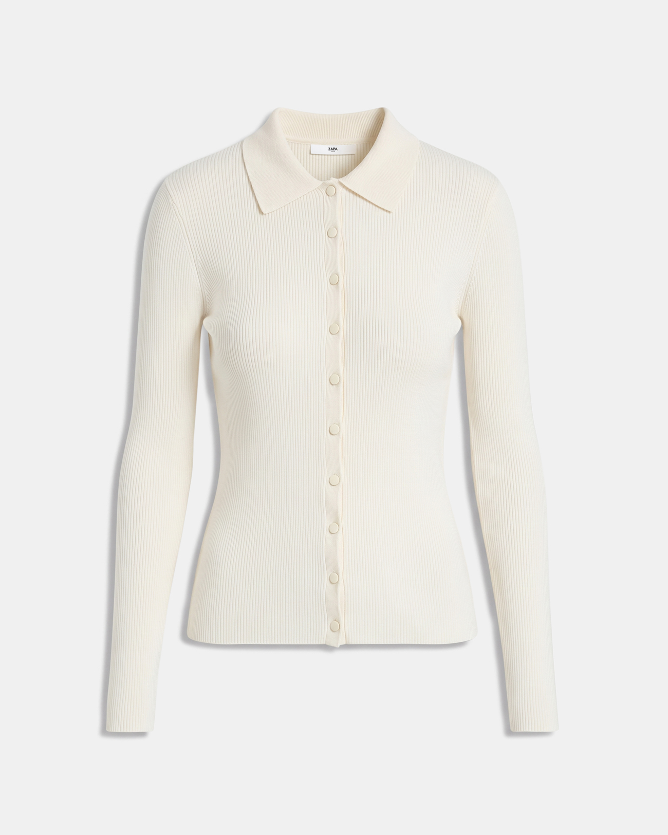 Gilet Gally Gilet boutonn&eacute; en maille cr&egrave;me ZAPA