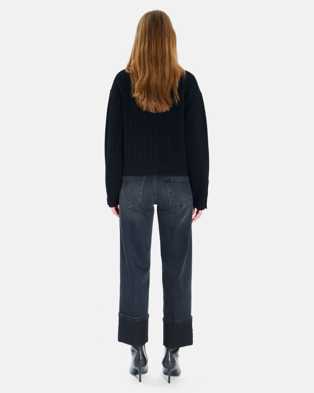 Gilet Gelina Gilet noir en laine m&eacute;rinos ZAPA