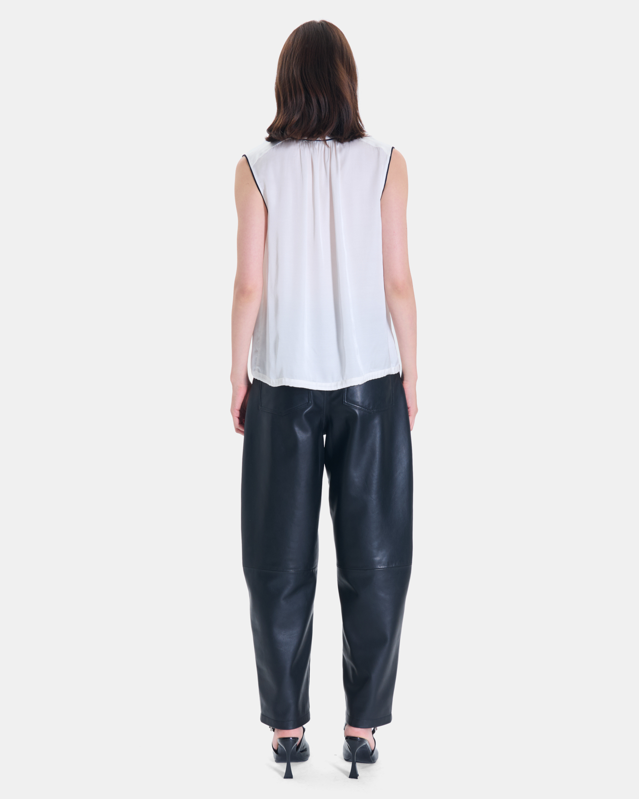 Top Toby Top sans manches &eacute;cru en viscose ZAPA