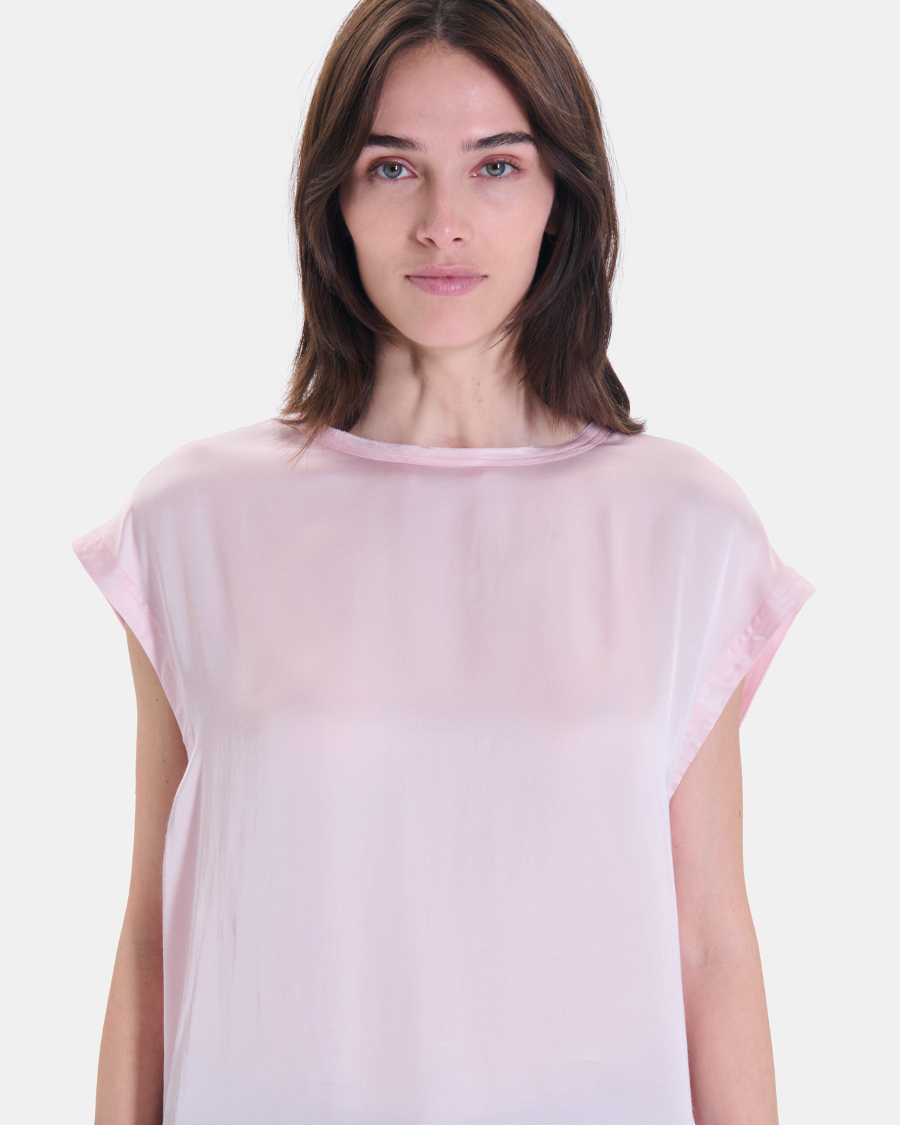 Top Tracy Top manches courtes rose en viscose ZAPA