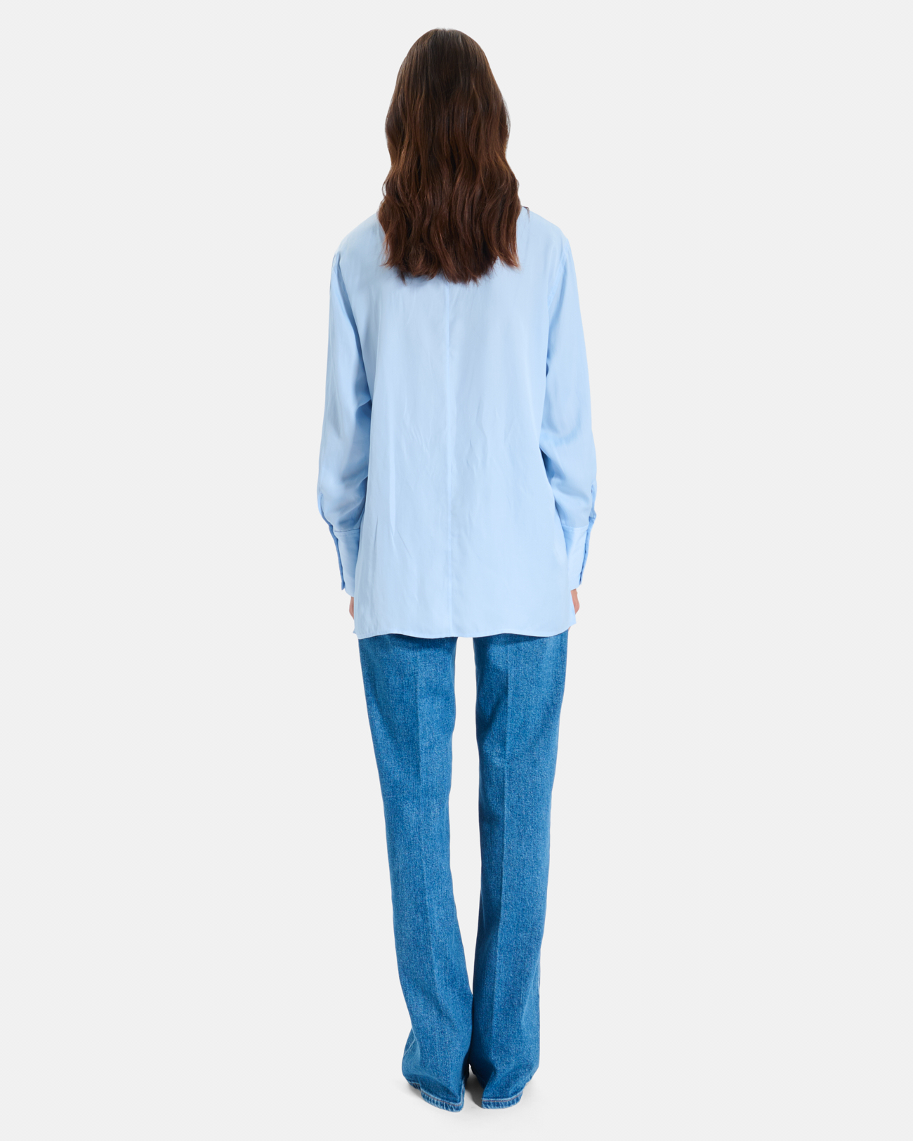 Top Tobias Top manches longues bleu clair col montant ZAPA