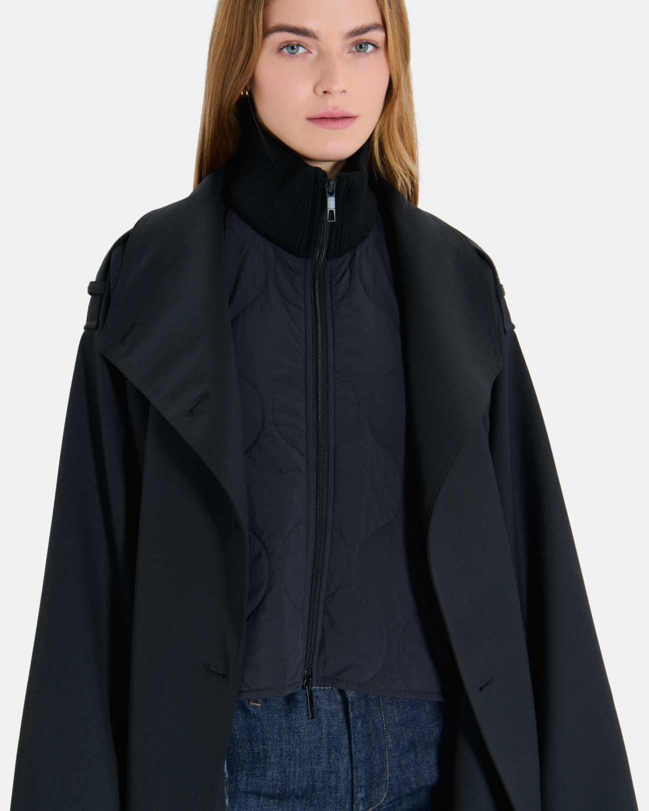 Trench Tybalt Trench-coat long noir &agrave; double boutonnage ZAPA