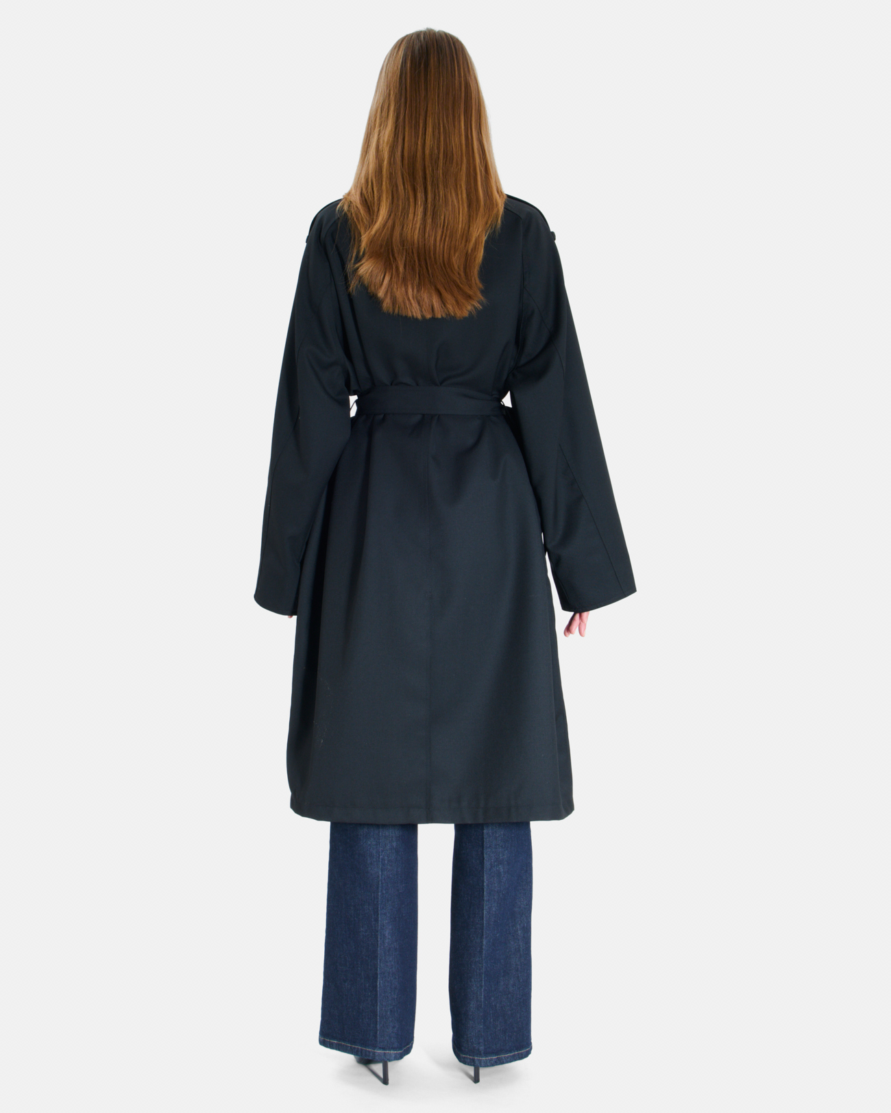 Trench Tybalt Trench-coat long noir &agrave; double boutonnage ZAPA