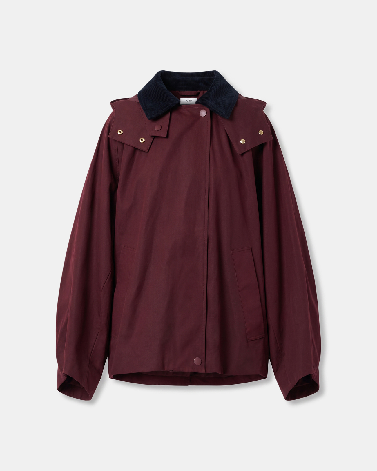 Trench Telmi Trench coat rouge carmin en coton ZAPA