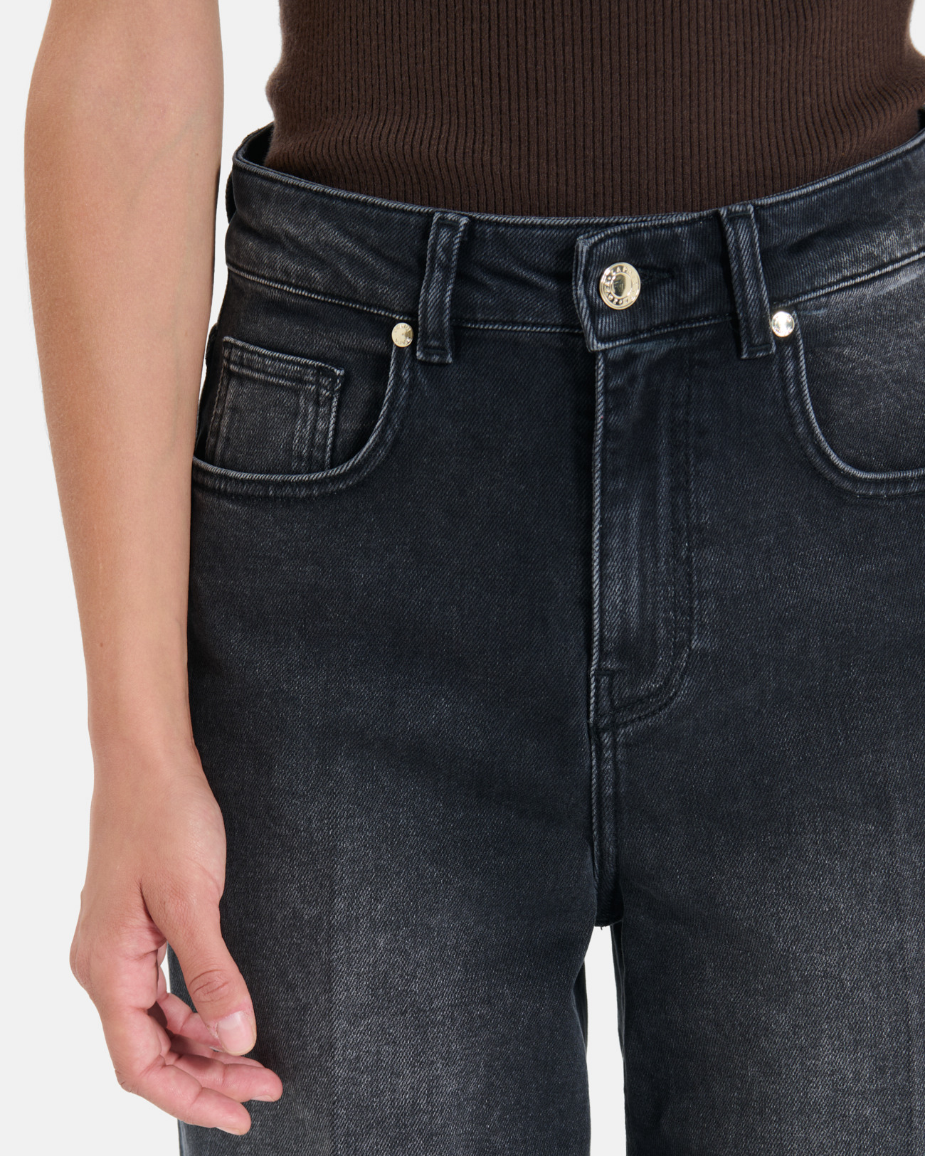 Jean Pamover Jean wide leg en coton noir ZAPA