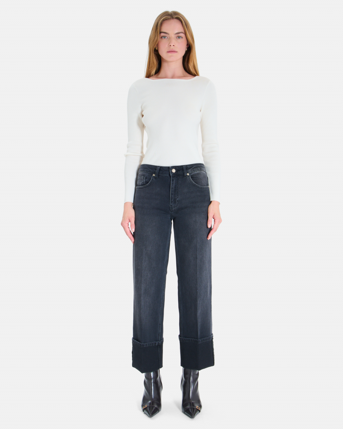 Jean Popus Jean droit noir ZAPA