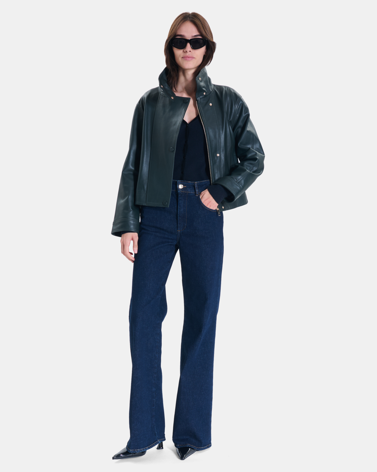 Jean New Jessie Jean palazzo en coton bleu brut ZAPA