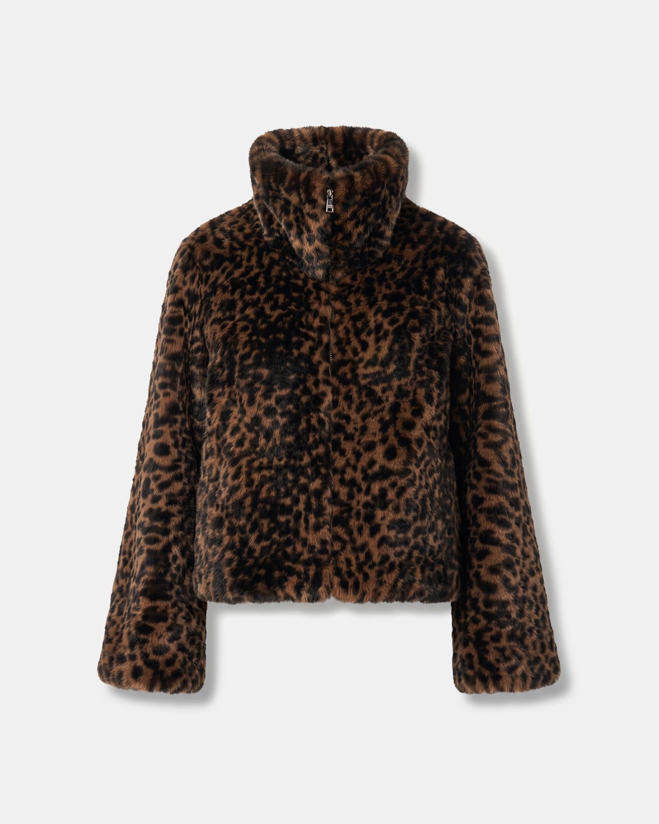 Manteau Mia Manteau court zipp&eacute; imprim&eacute; l&eacute;opard ZAPA