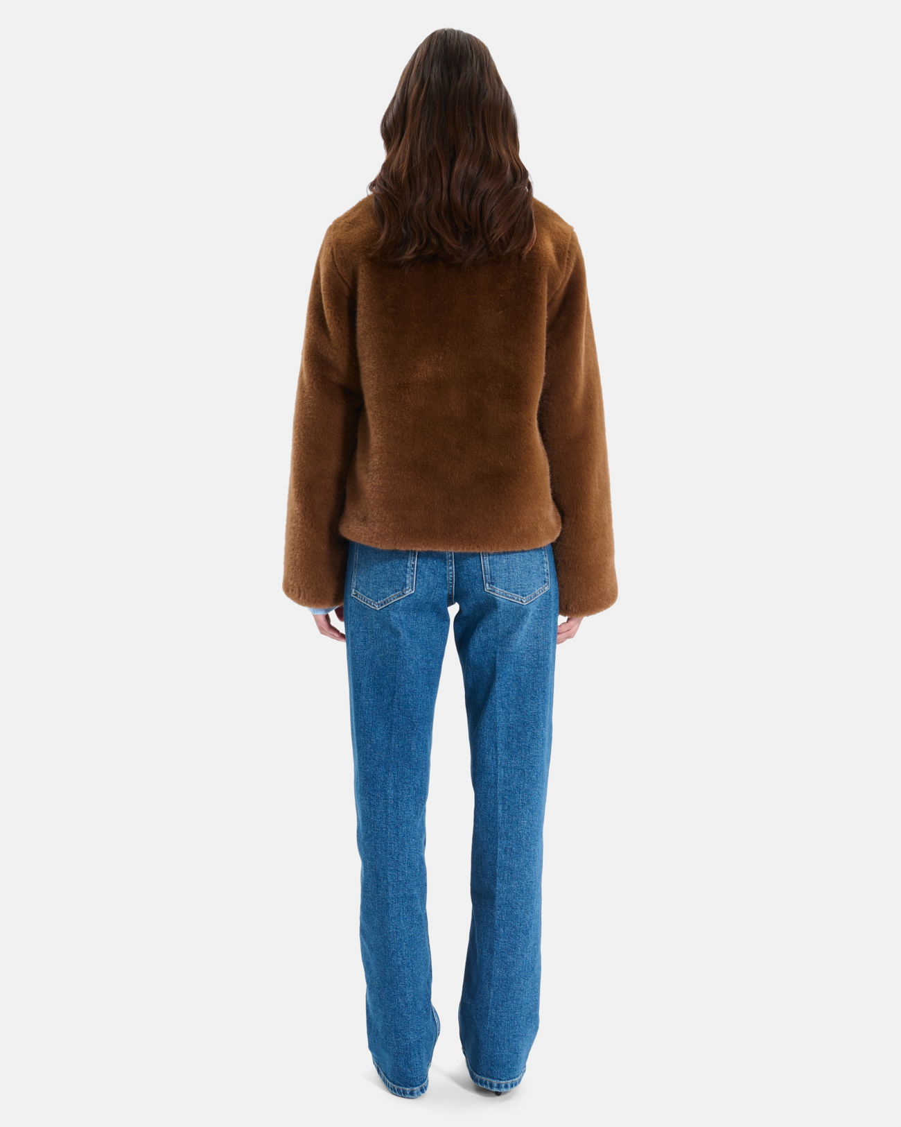 Manteau Mia Manteau court zipp&eacute; couleur tabac ZAPA