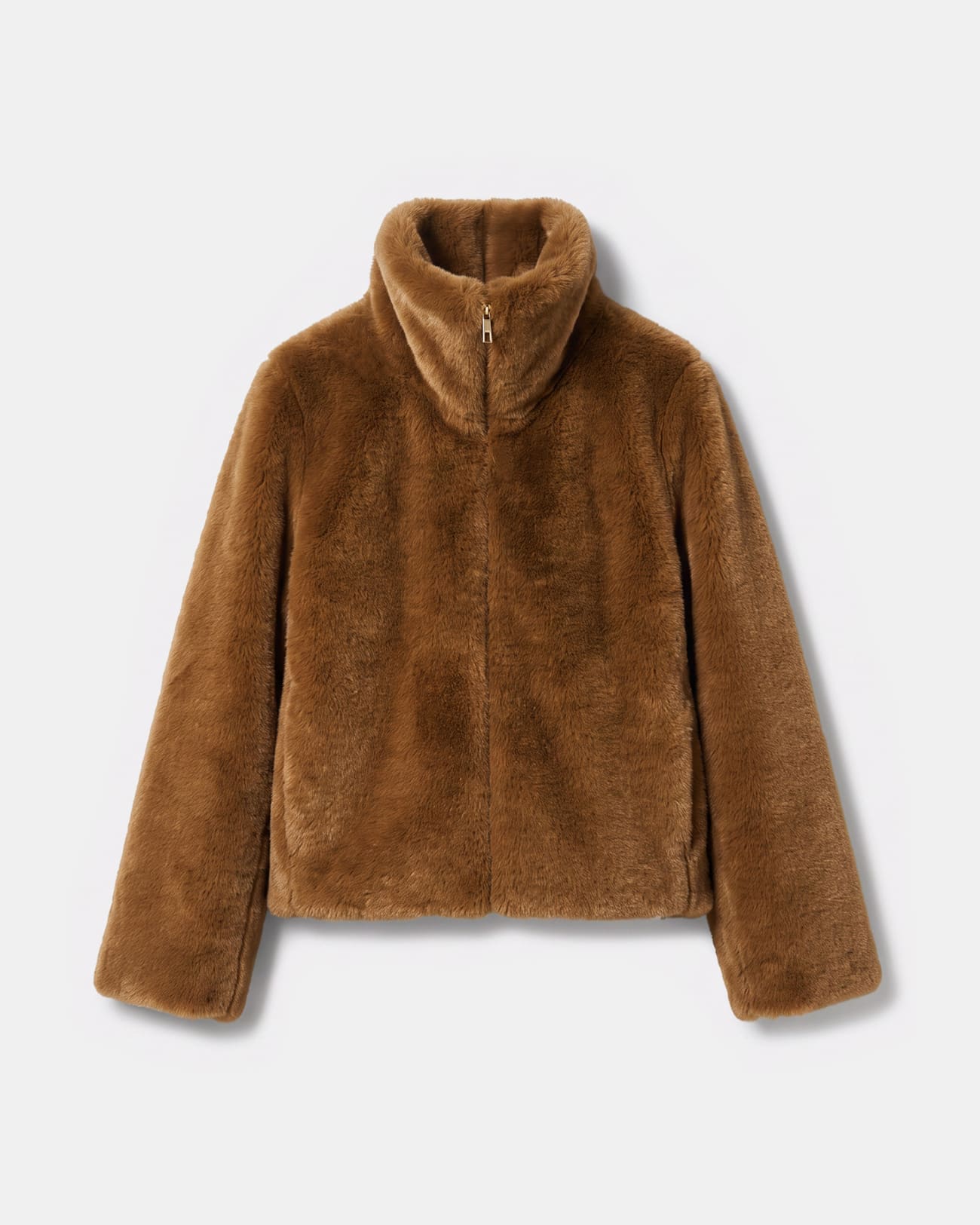 Manteau Mia Manteau court zipp&eacute; couleur tabac ZAPA